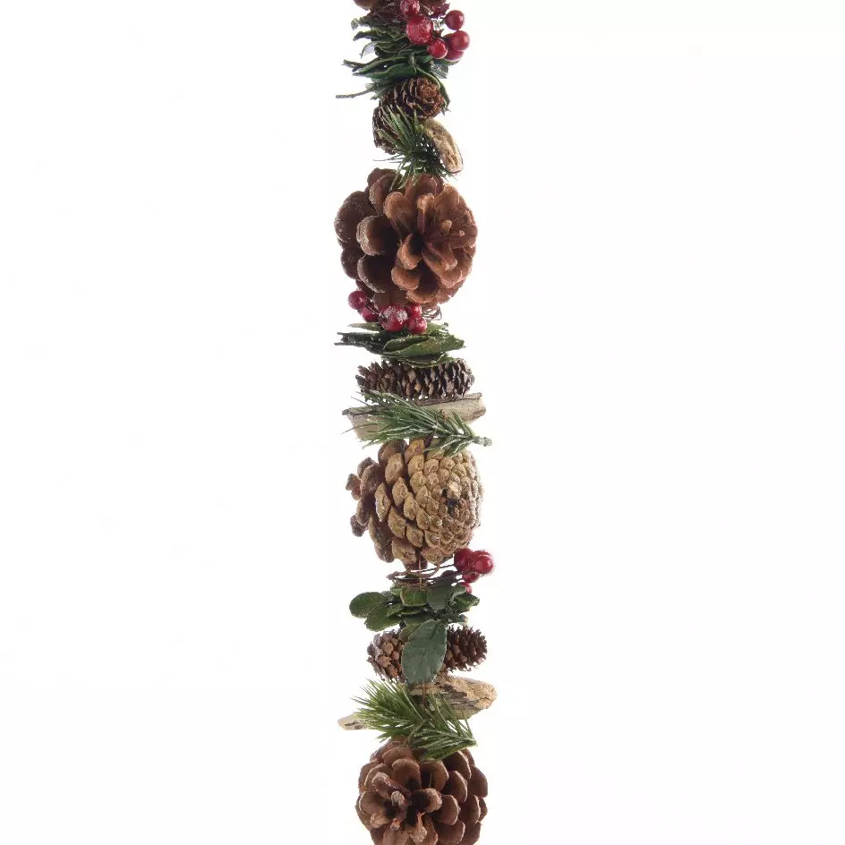 Versierde natuurlijke guirlande Callie naturelkleur 1