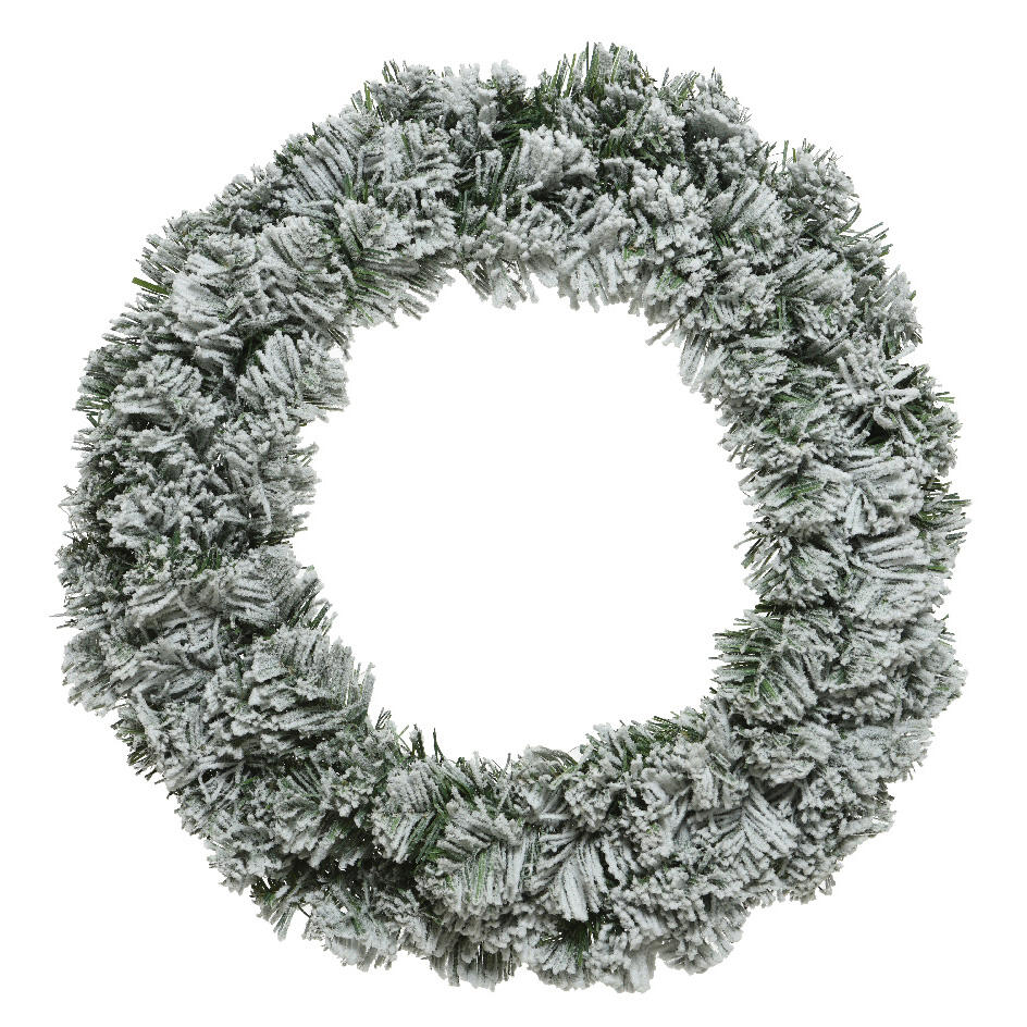 Couronne de Noël Royal vert enneigé  50 cm 1