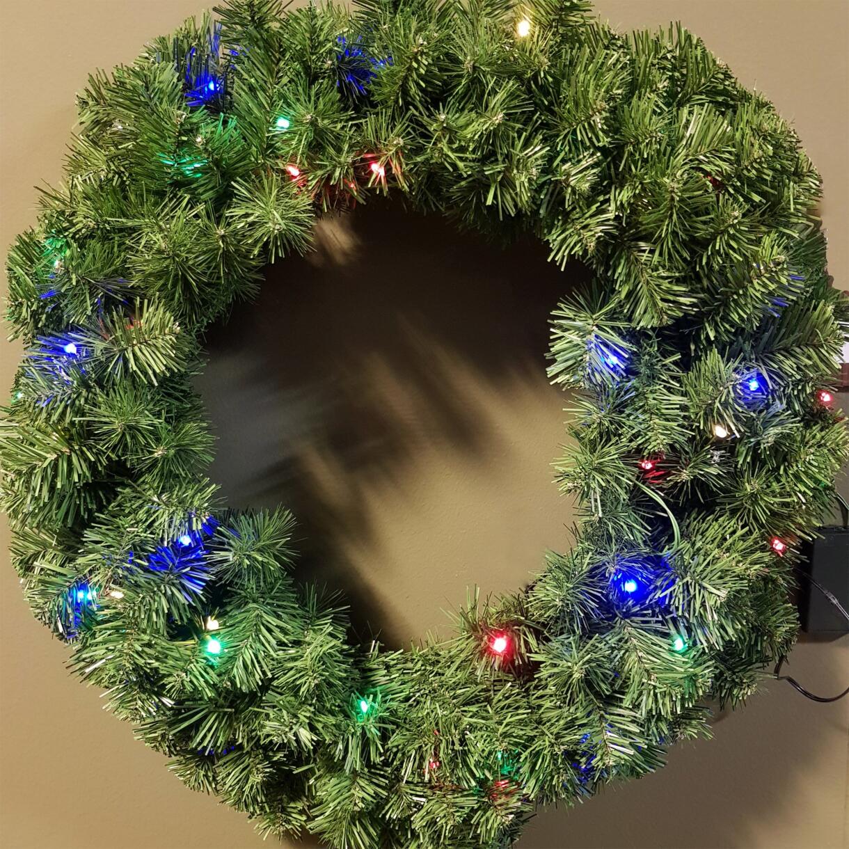 Corona di Natale luminosa lampeggiante Royal  Ø60 cm Verde Multicolore 1