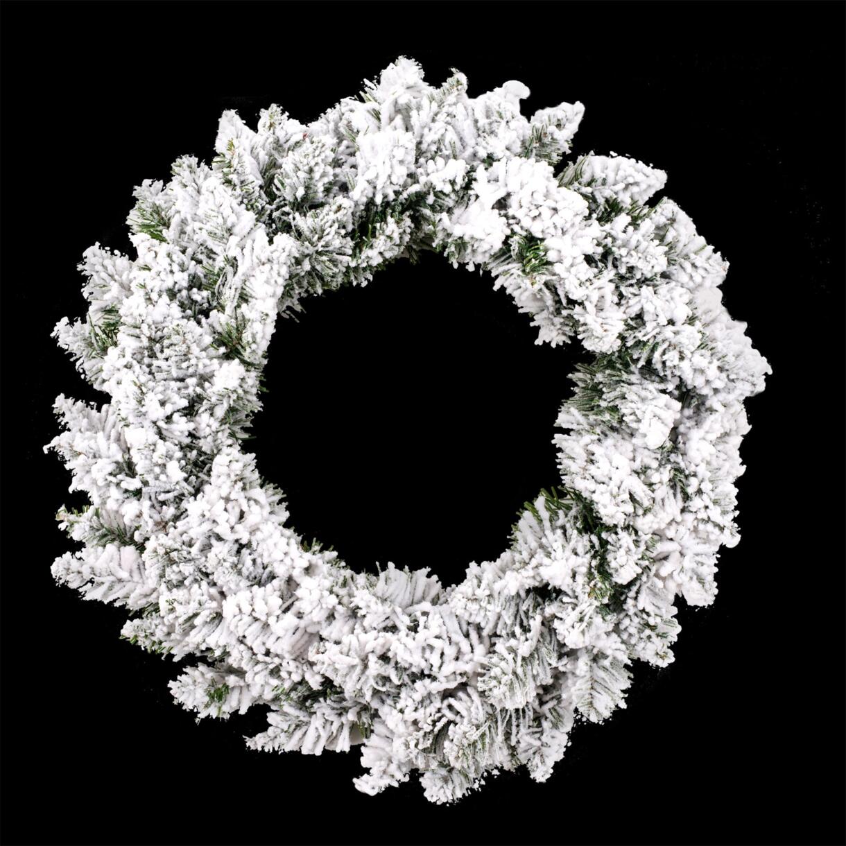 Corona de Navidad nevada Blooming 40 cm 1