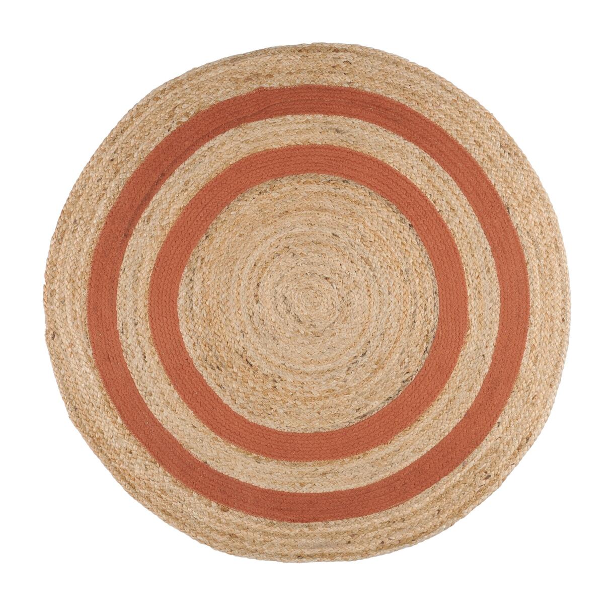 Jute tapijt  (90 cm) Maori Oranje 1