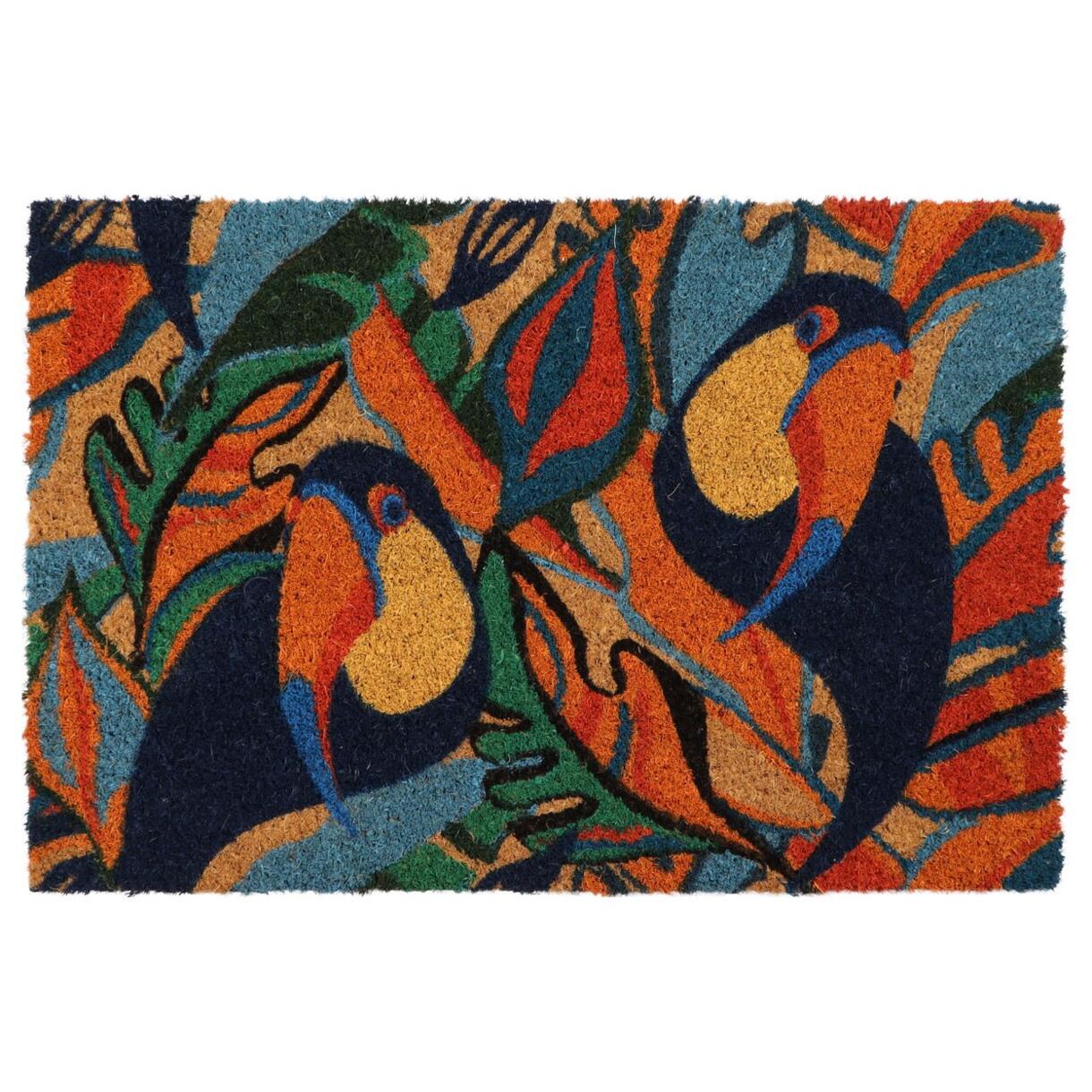 Felpudo Fibras de coco (60 cm) Tucán Multicolor 1