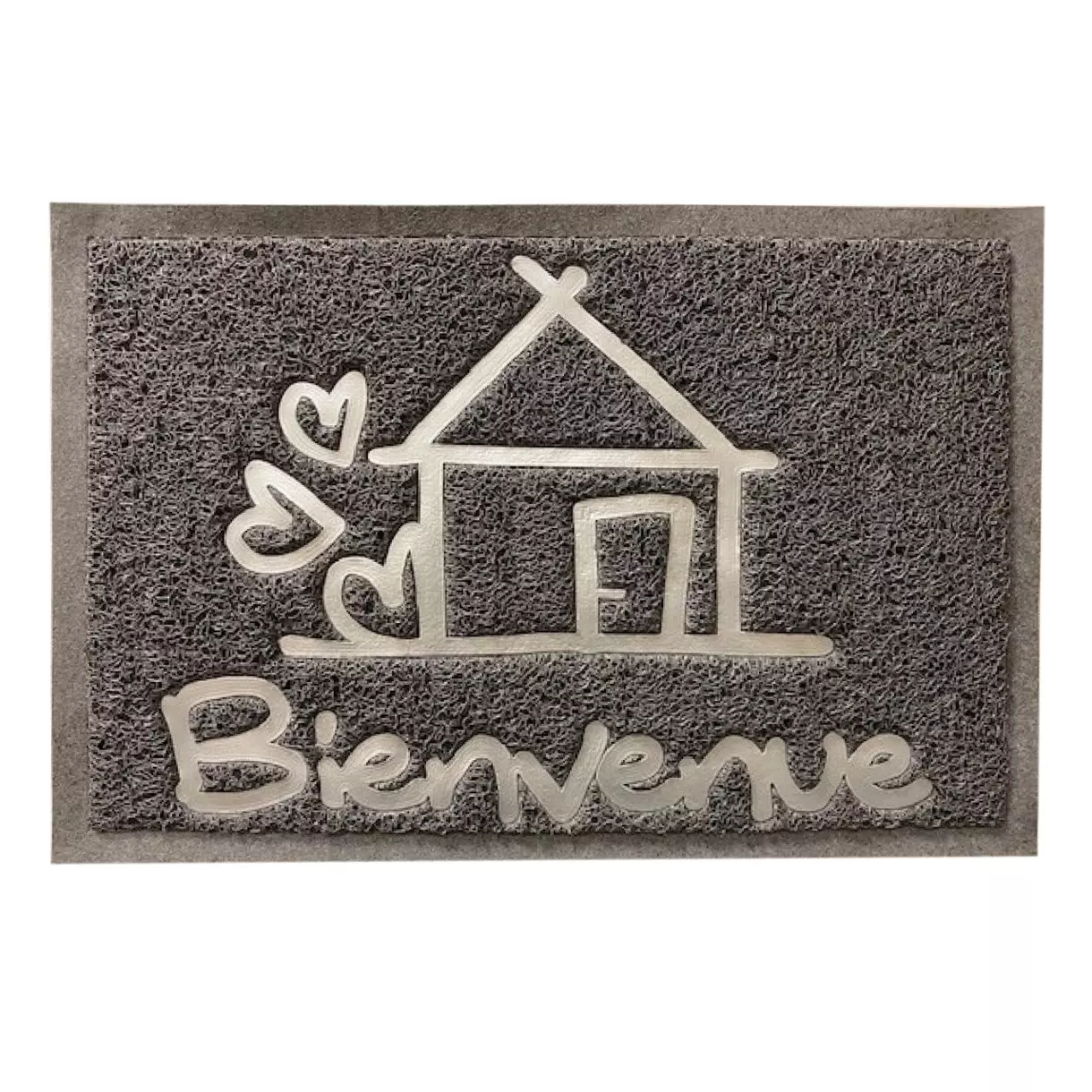 Tapis d'entrée antidérapant (60 cm) Bienvenue Gris 1