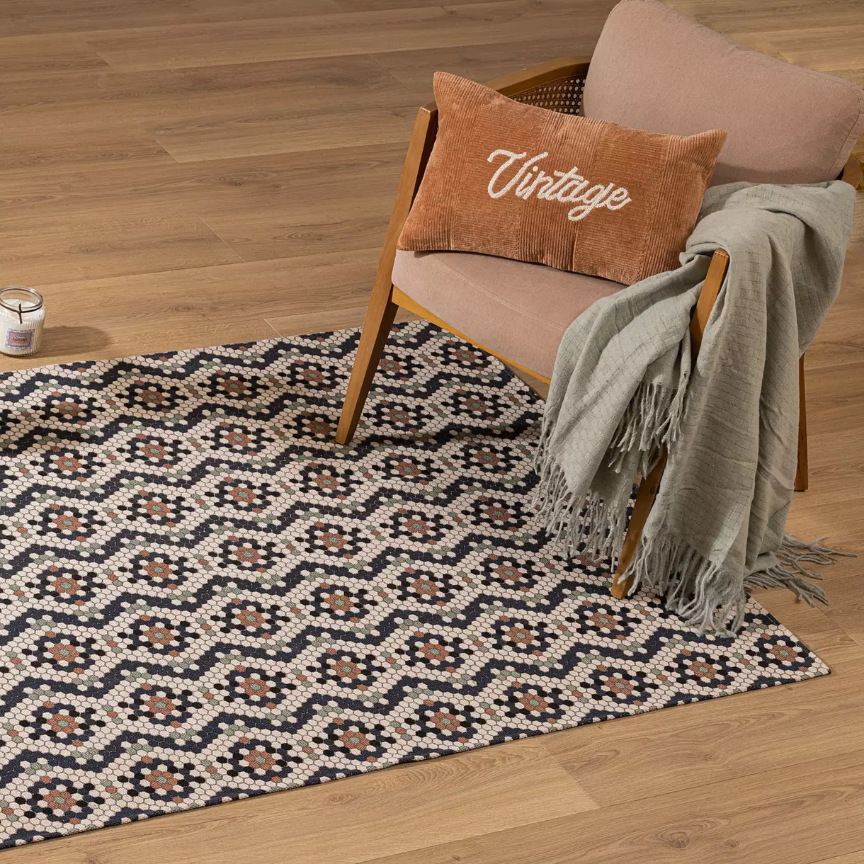Tapis coton (170 cm) Mozeka Multicolore 1