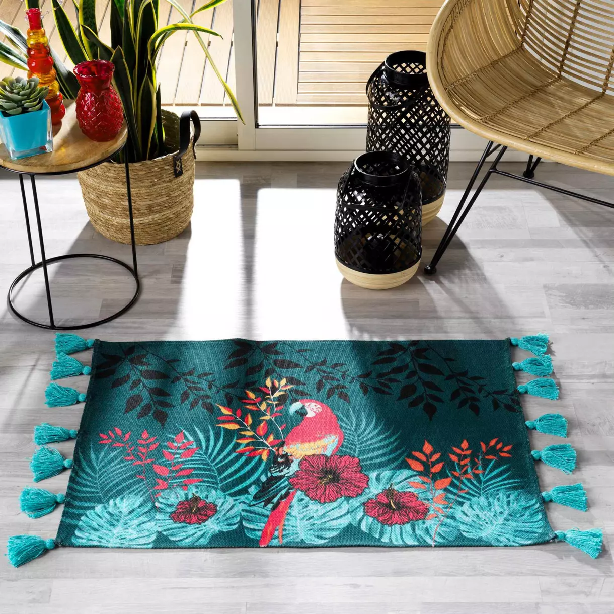 Tapis (90 cm) Caracas Bleu 1