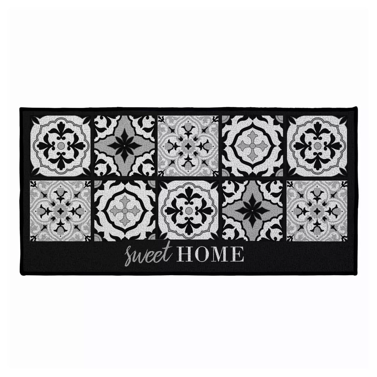 Tapis multi-usage (120 cm) Alfama Noir 1