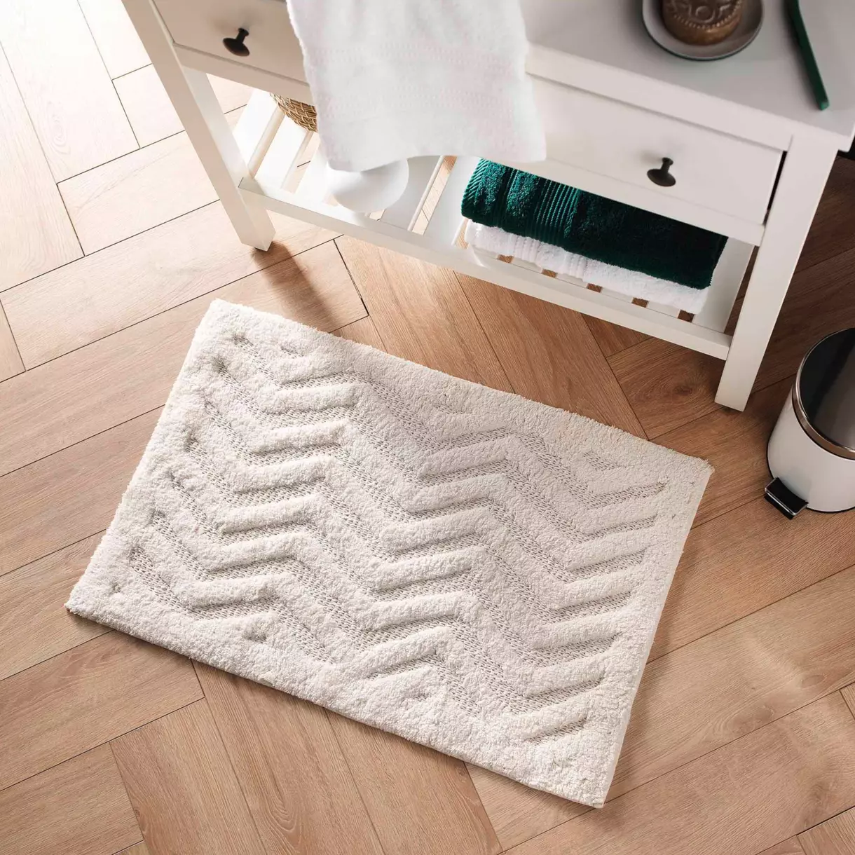 Badmat katoen (80 cm) Angelis Wit