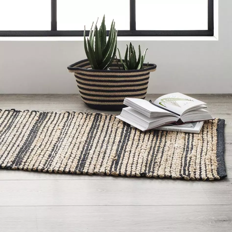 Tapis jute (140 cm) Chenil Noir 1