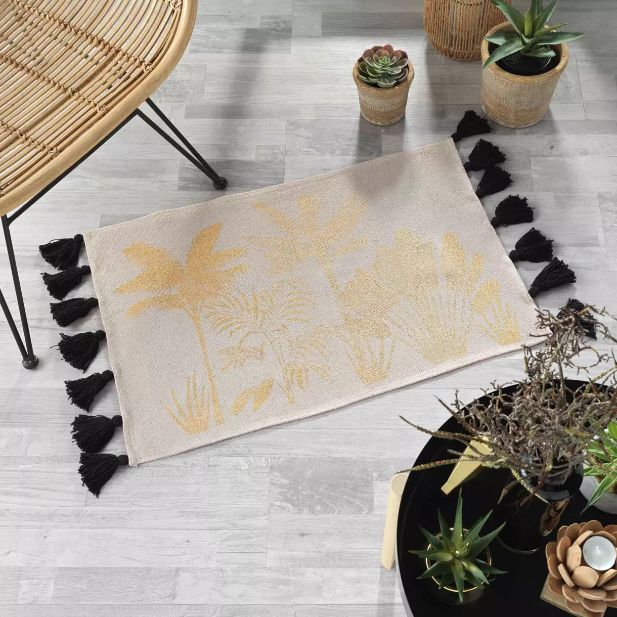 Alfombra  (90 cm) Karaba Crudo 1