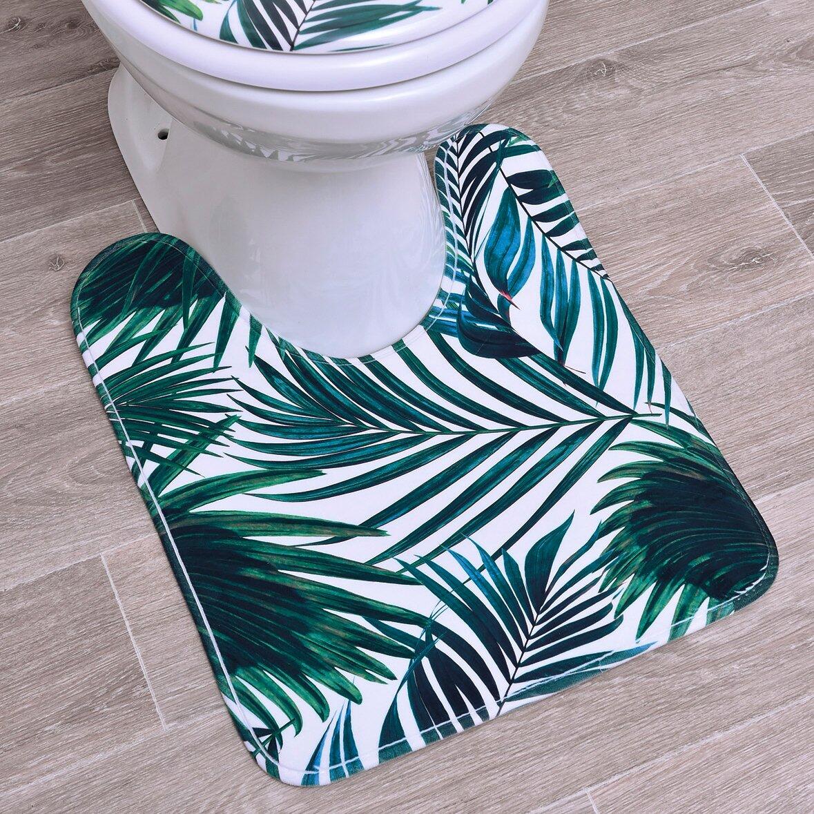 Tapis contour WC Tropicale Vert 1