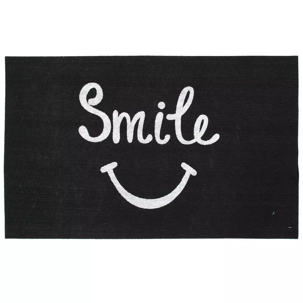 Alfombra para la entrada phosphorescent (70 cm) Smile Negro 1