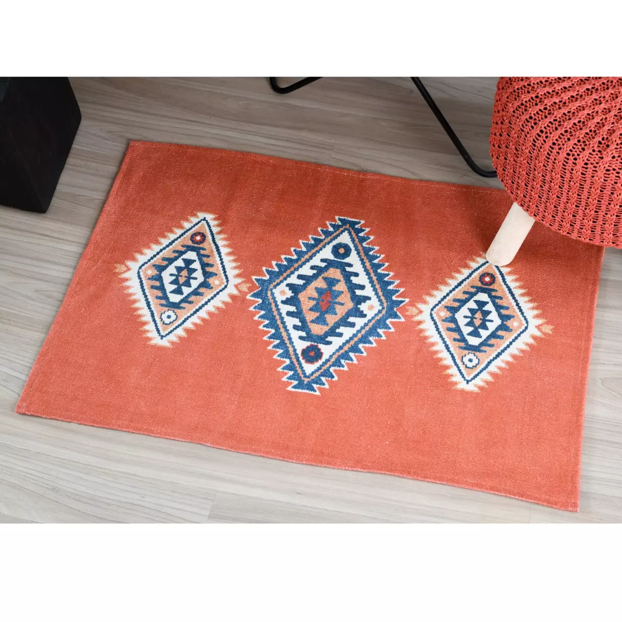 Alfombra (90 cm) Louisiane Rojo ladrillo 1