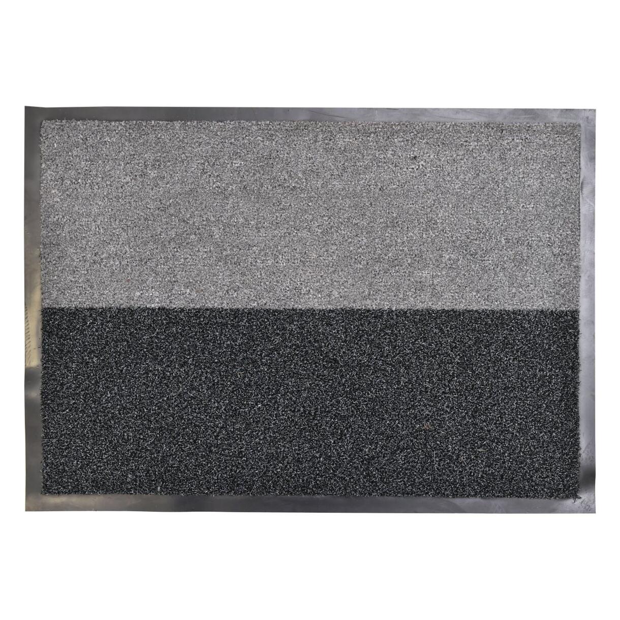 Fußmatte Polypropylen (70 cm) Duo Schwarz und Grau 1