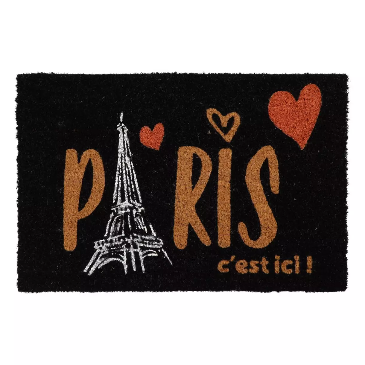 Paillasson Coco (60 cm) Paris Noir 1