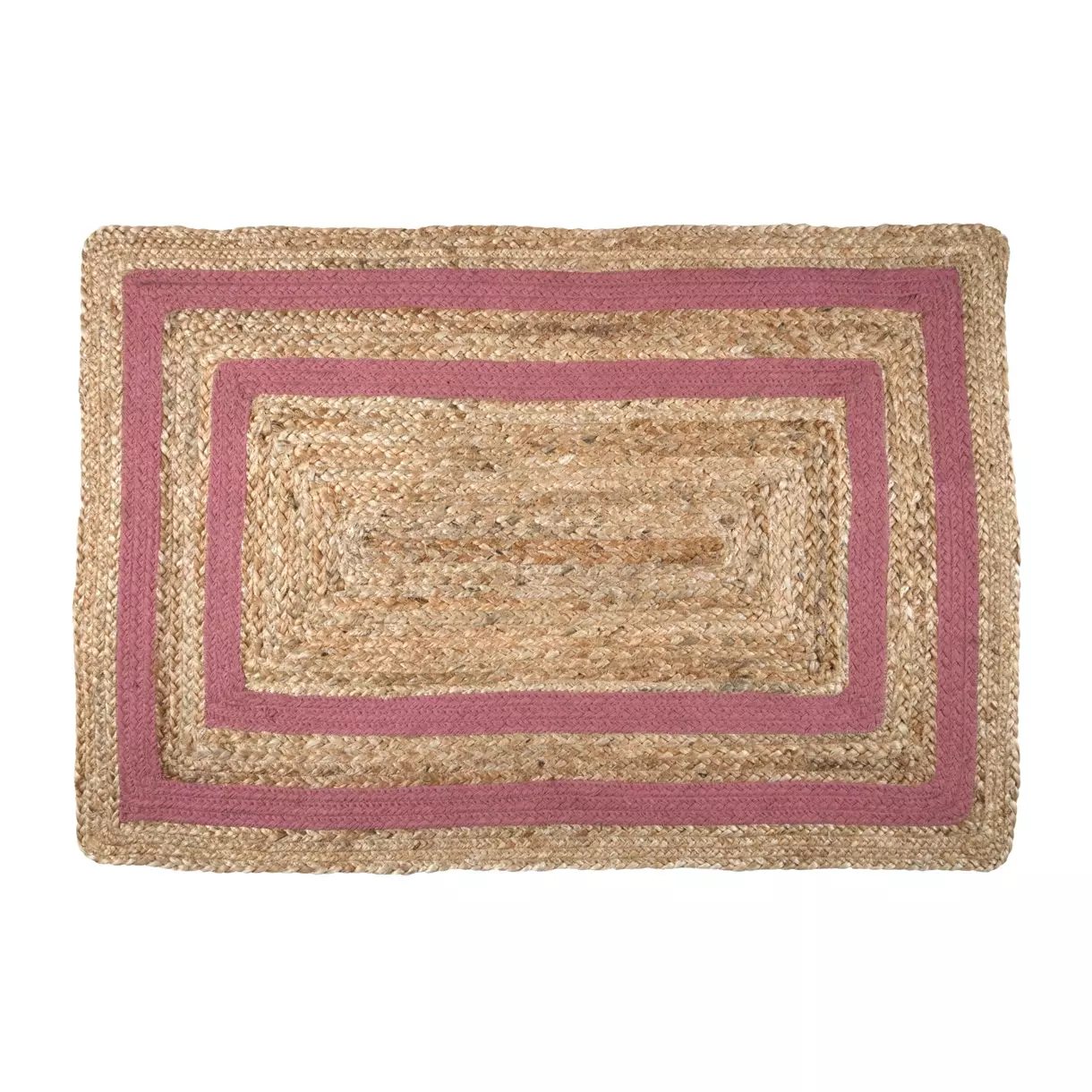 Alfombra yute (90 cm) Berry Rojo garnacha 1
