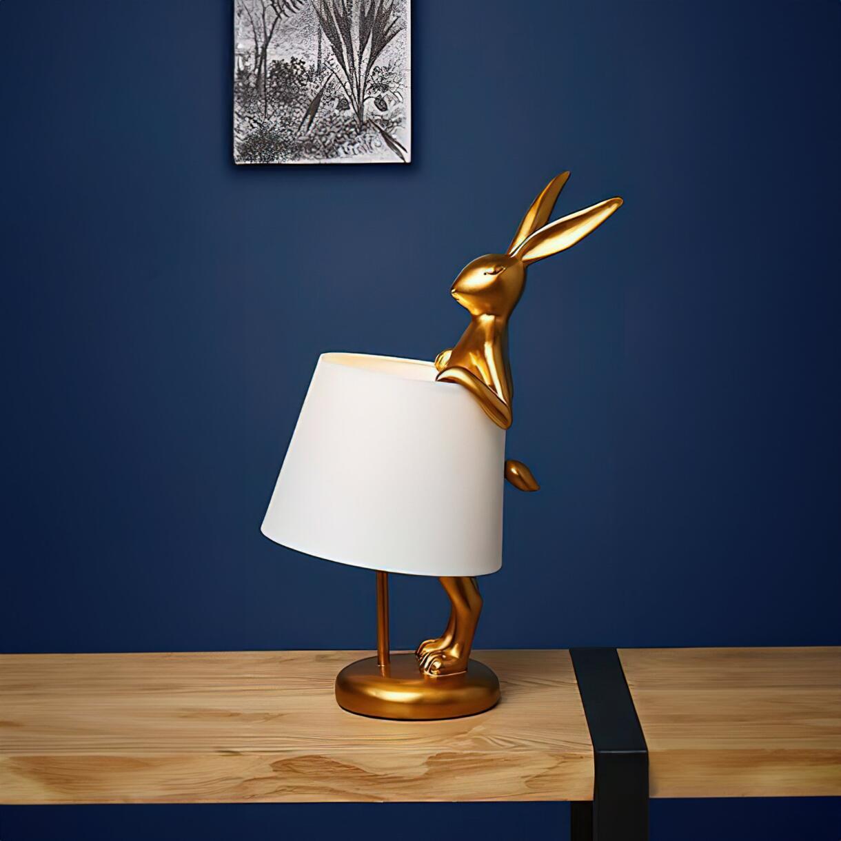 Lampe à poser Lapin Or 1