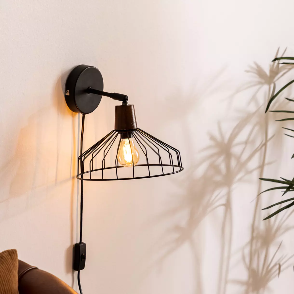 Aplique de pared Popy Negro  1