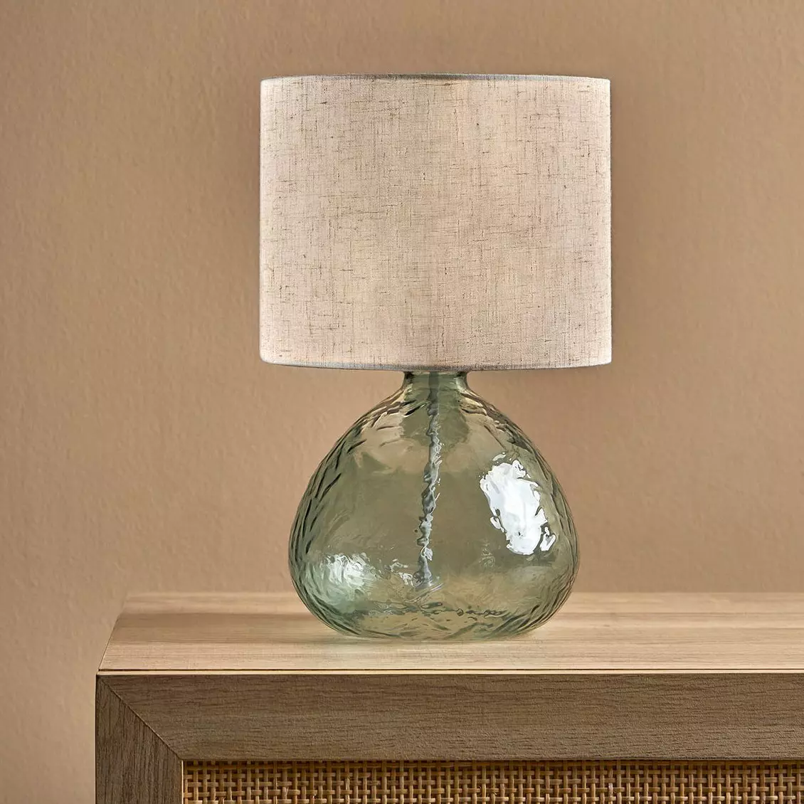 Lampe à poser verre Calista Verte