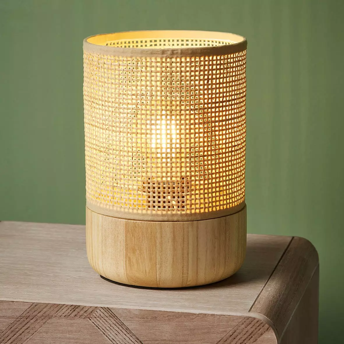 Lampe à poser Rotin grand modèle Alix Beige naturel 1