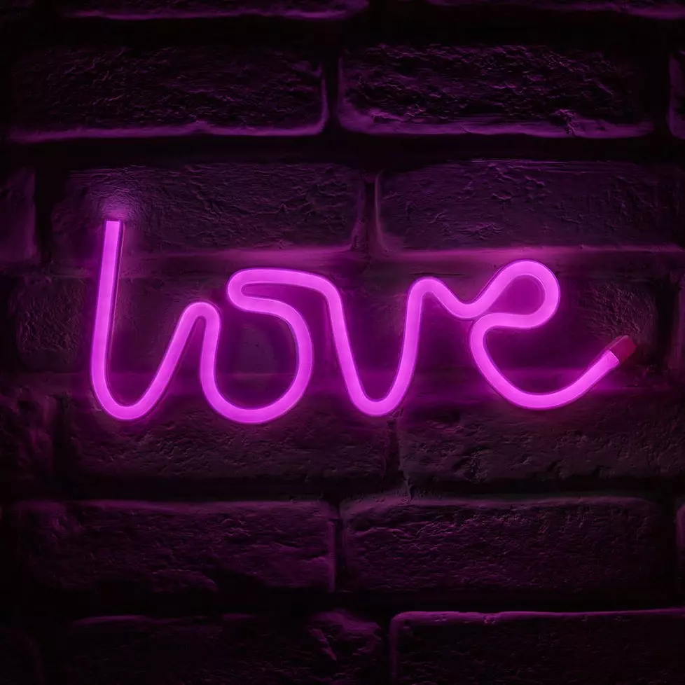 Enseigne lumineuse néon Love Rose à piles 1