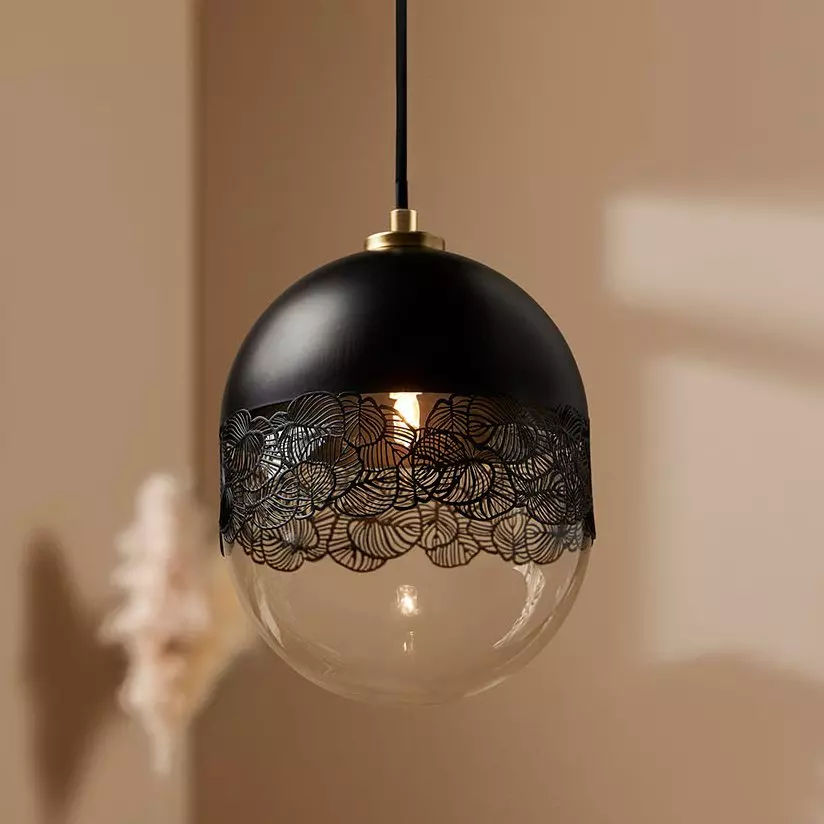Lámpara de techo metal Stilla Negro 1