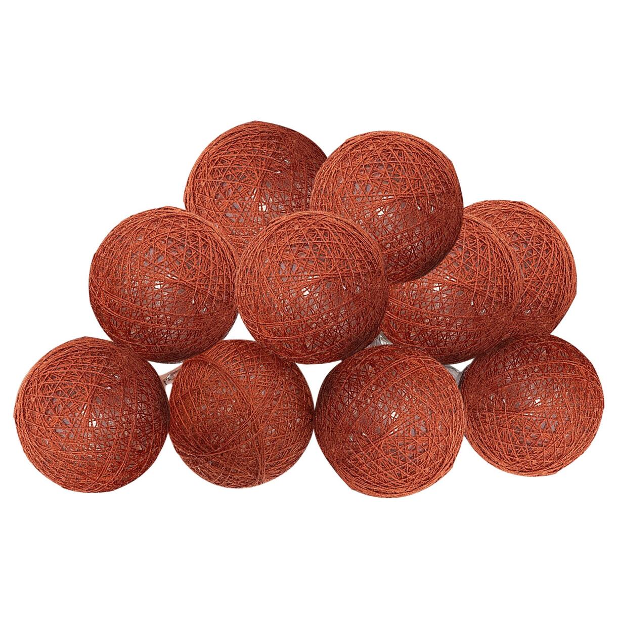 Guirlande à piles 10 boules Terracotta 1