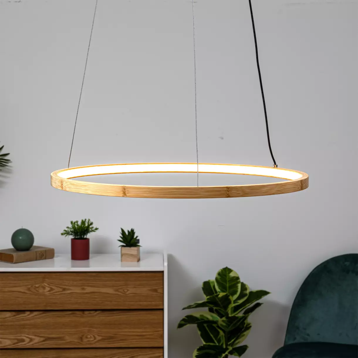 Suspension Finn LED Naturel 1