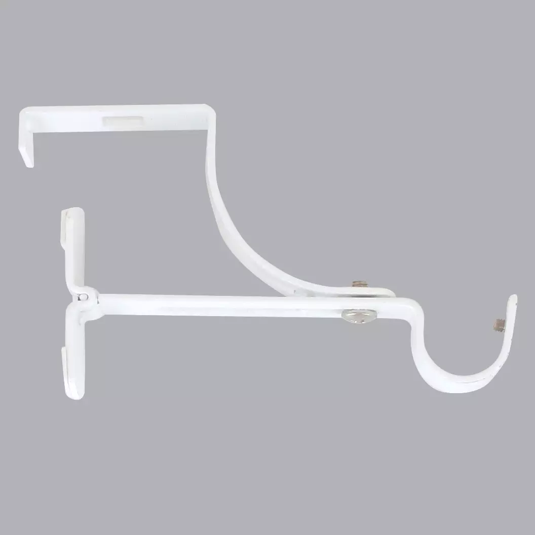 Stangenhalterung für Rollladenkasten (L135 / D20 mm) Satinweiß