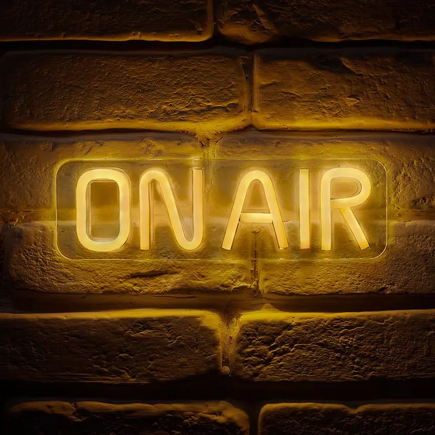Panel luminoso neón On Air Amarillo USB 1