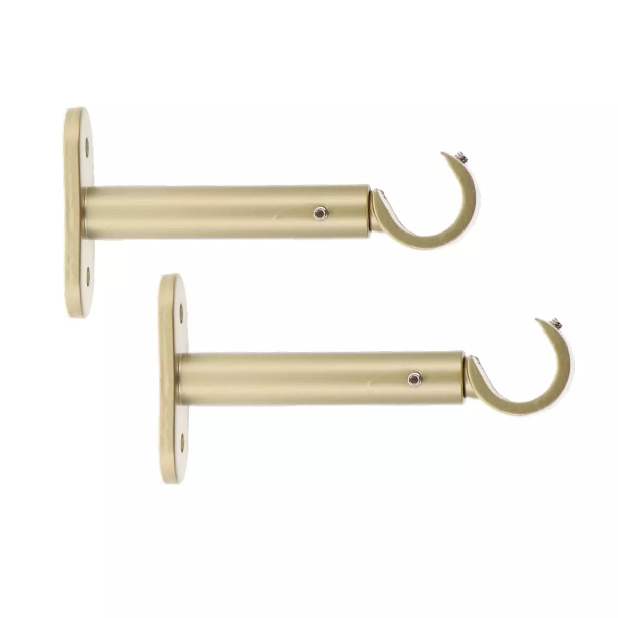 Set van 2 verstelbare gordijnroede steunen (L90 - L150/ D20 mm) Jim gouttière Goud
