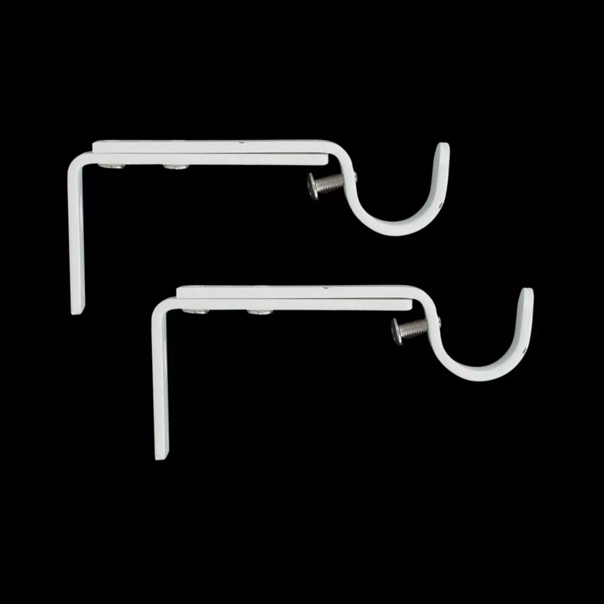 Lote de 2 soportes para dos barras extensibles (L110 - L150 / D20 mm) Blanco Mate 1