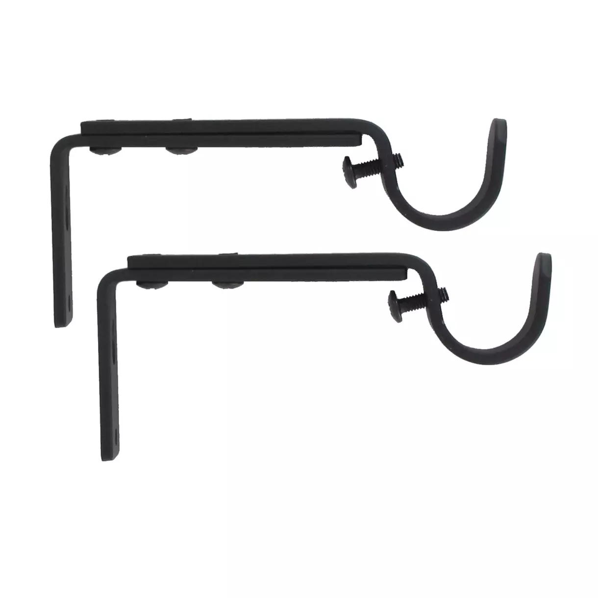 Lot de 2 supports tringles extensibles (L110 - L150 / D20 mm) Jim gouttièreNoir mat 1