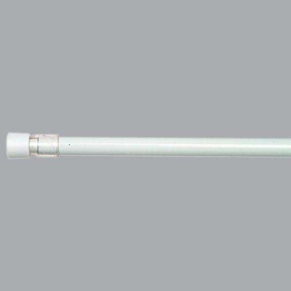 Bastone tenda autobloccante estensibile sottile (L60 - L80 cm / Ø10 mm) Rotondo Bianco 1