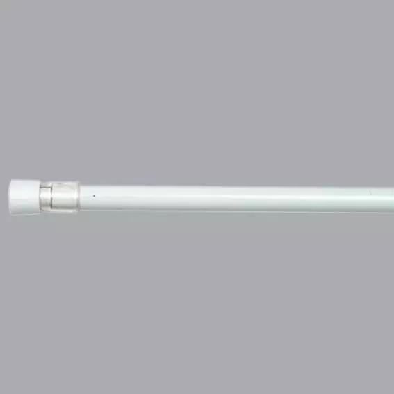 Tringle autobloquante extensible fine (L40 - L60 cm / D10 mm) Rond Blanc 1