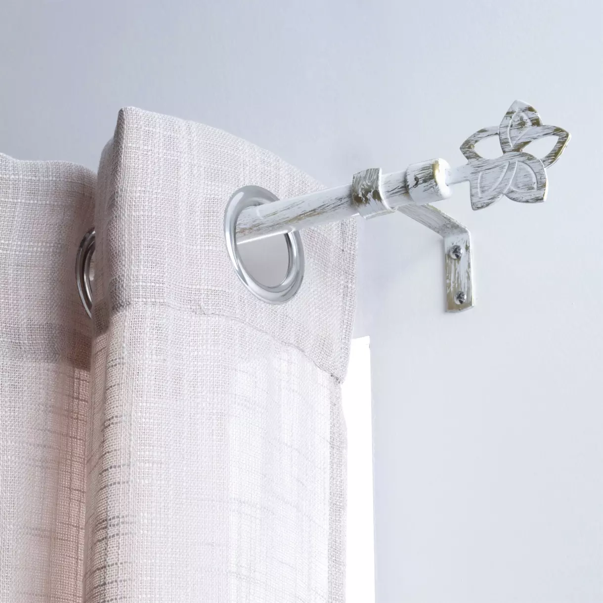Kit de barra extensible (L120 - L210 cm / D16 mm) Male Blanco 1