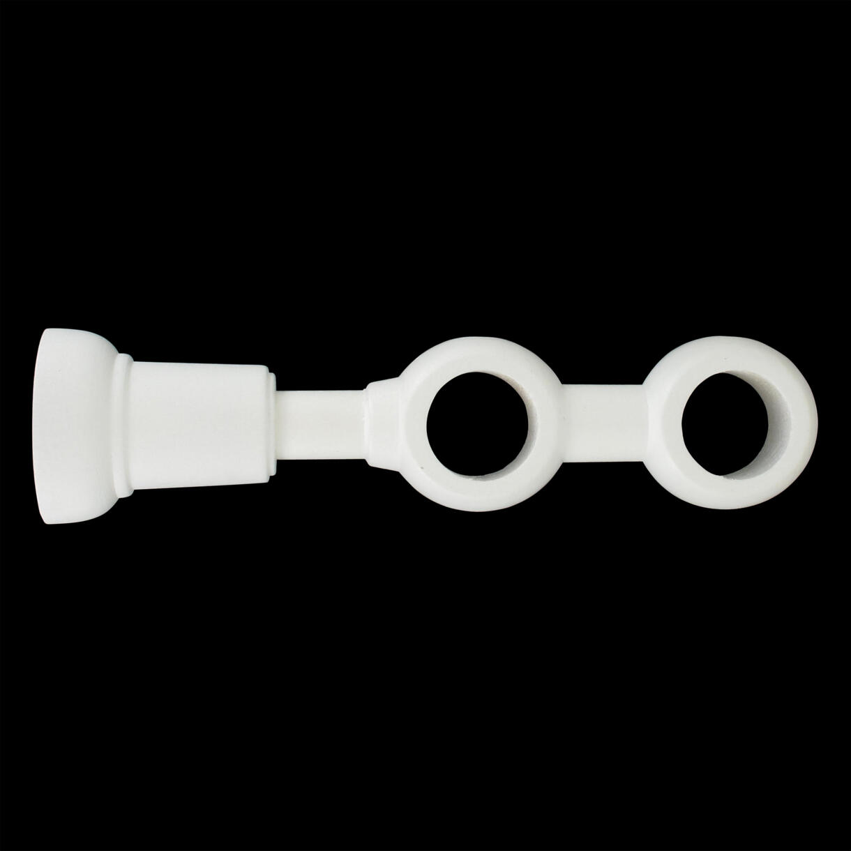 Support double bois (L215 / D28 mm) Blanc 1
