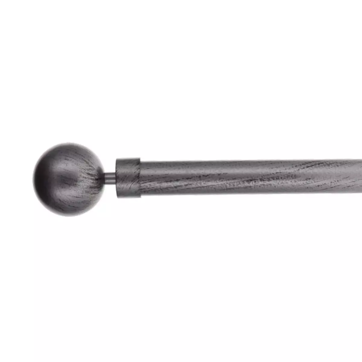 Kit de tringle extensible (L120 - L210 cm / D28 mm) Gaia Argent et noir 1