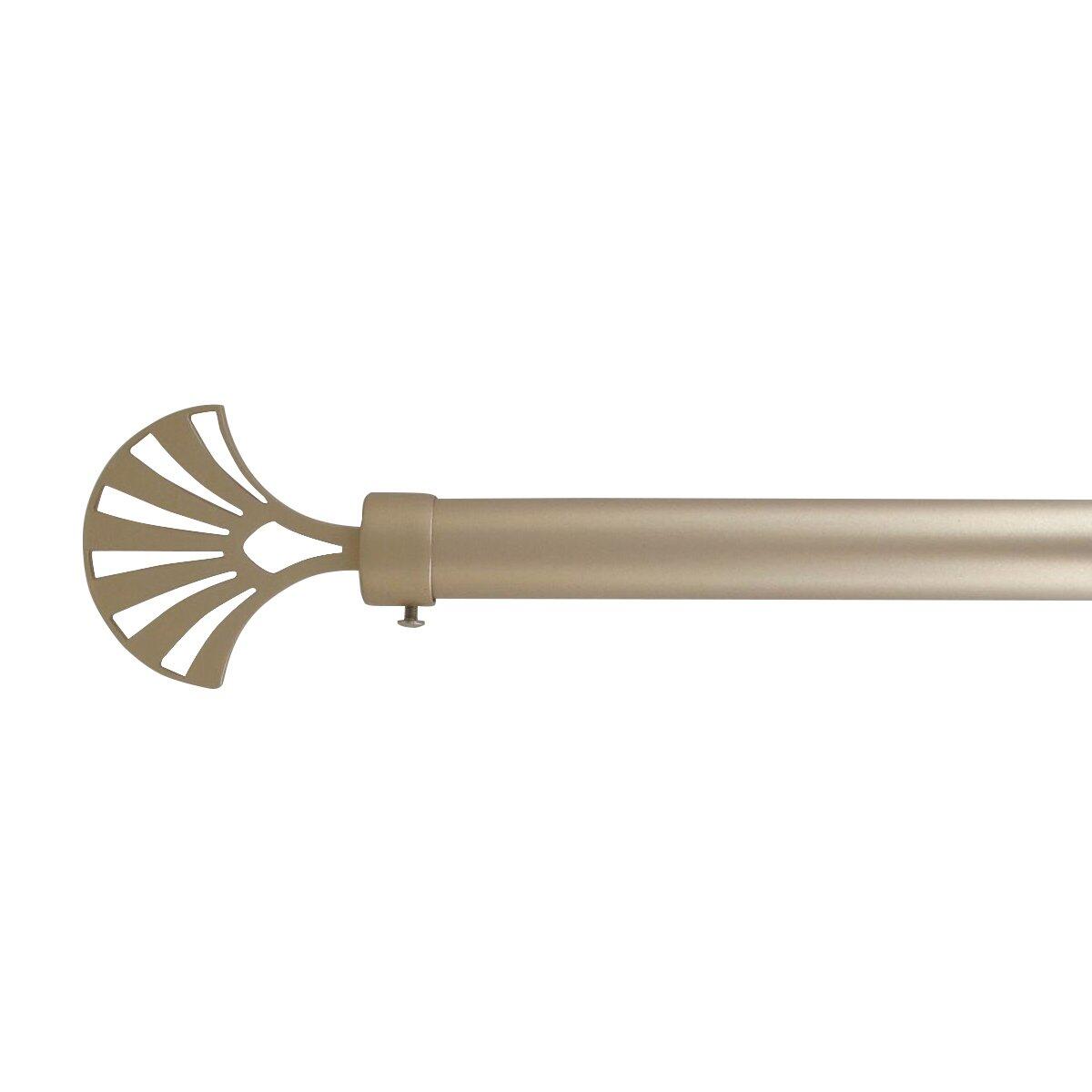 Set bastone per tenda allungabile (L210 - L380 cm / D28 mm) Lux oro opaco 1