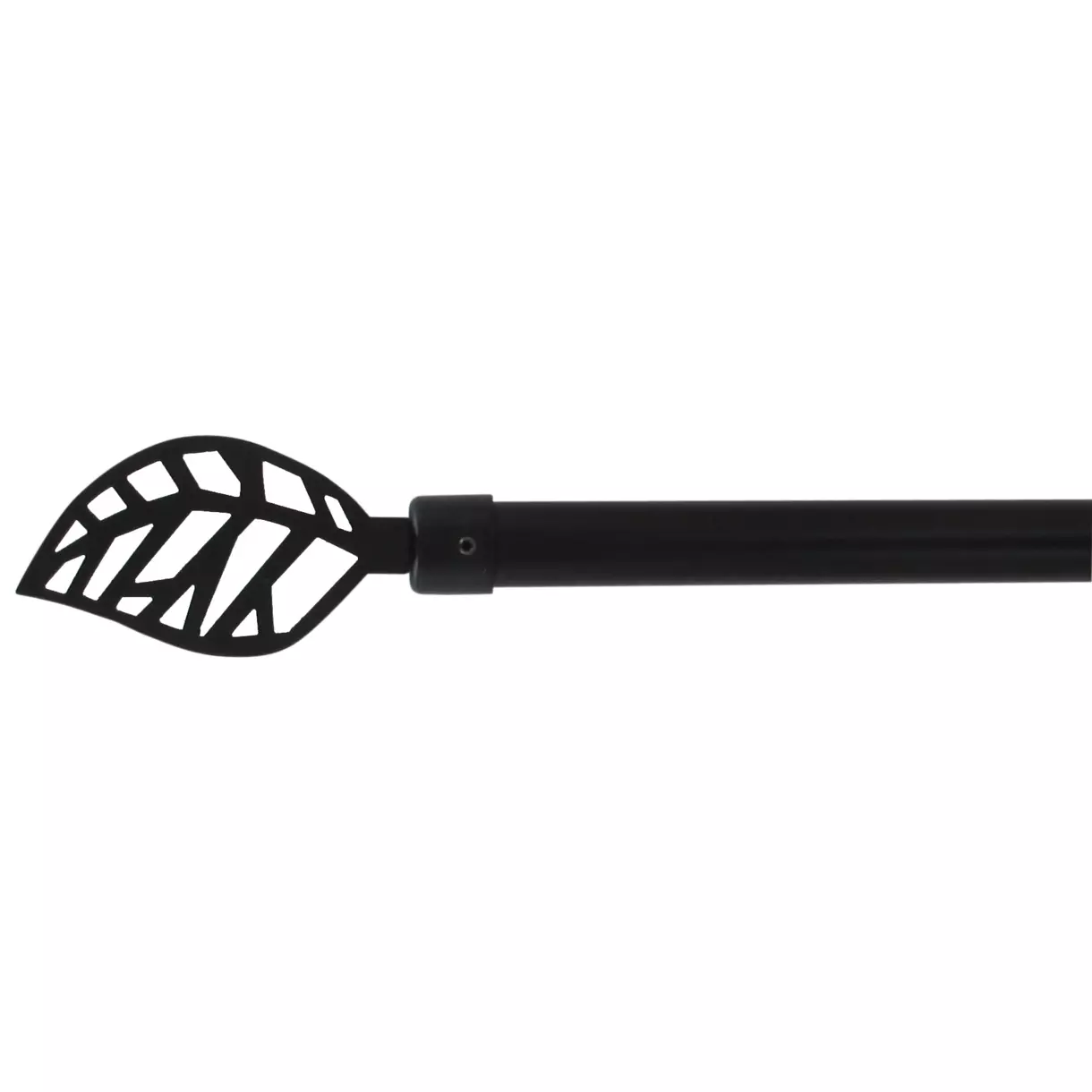 Kit de tringle extensible (L120 - L210 cm / D19 mm) Fontainebleau Noir mat 1