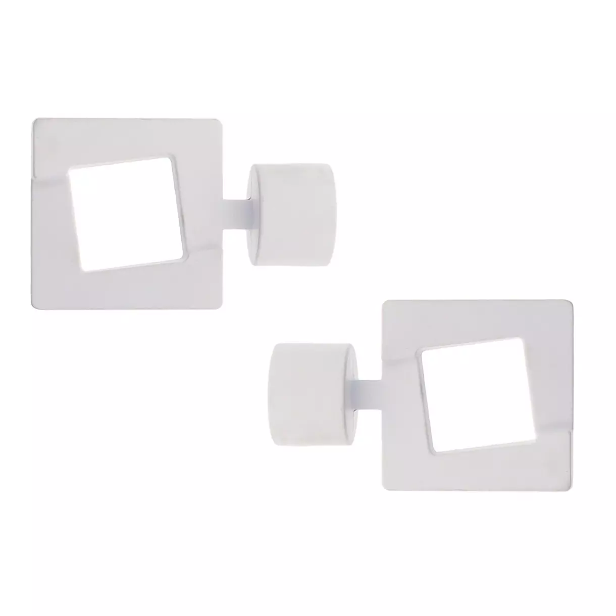 Juego de 2 conteras para barra (D28 mm) Upper east side Blanco mate 1