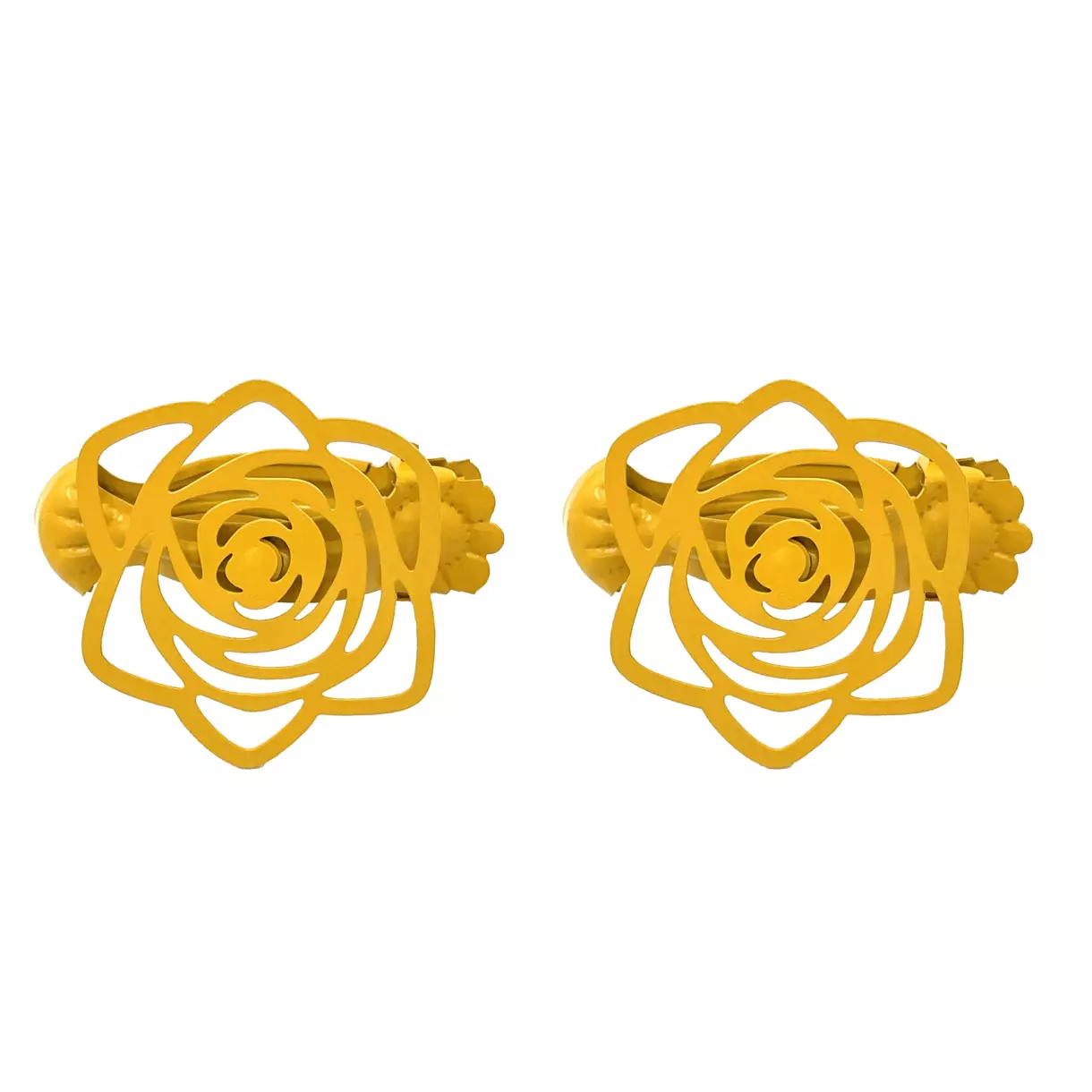 Juego de 2 pinzas para cortinas Lina Amarillo 1
