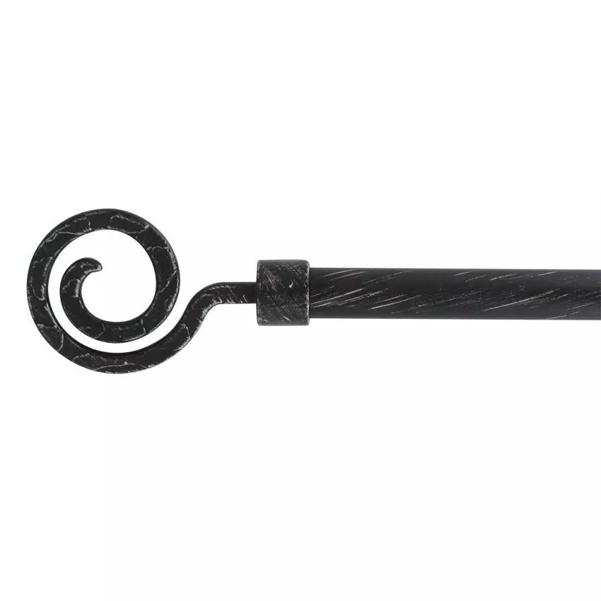 Kit de tringle extensible (L210 - L380 cm / D19 mm) Demeure Noir 1