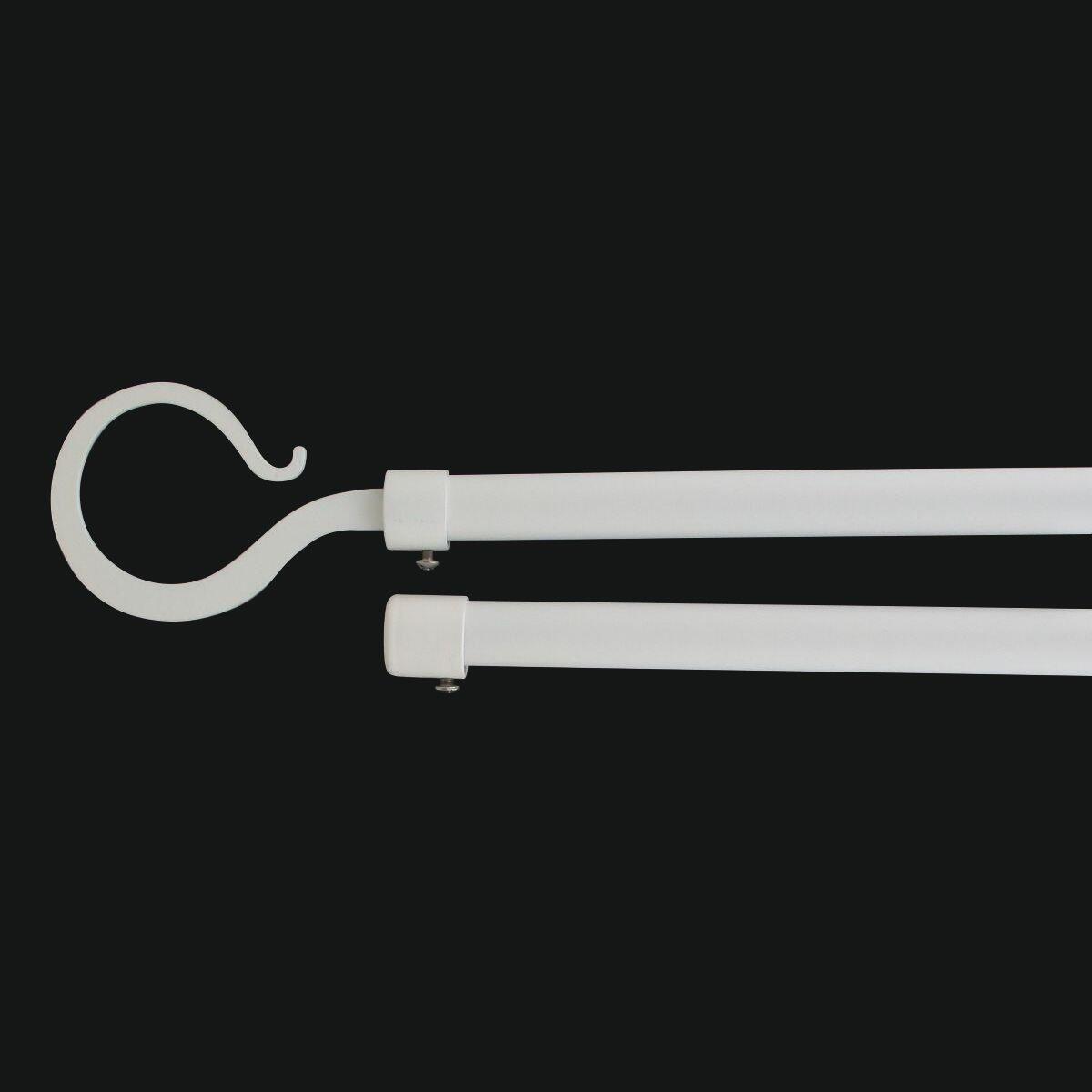 Kit para barra extensible doble barra (L120 - L210 cm / D19 mm) Atelier Blanco mate 1