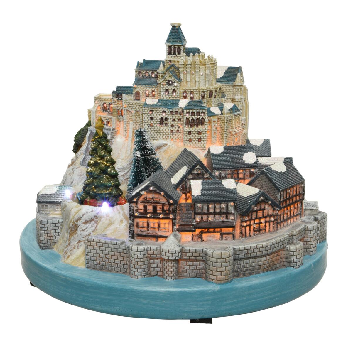 Villaggio di Natale luminoso e musicale Mont Saint Michel a pile 1