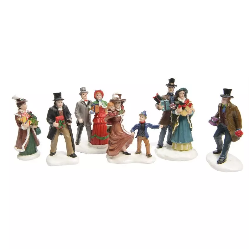Figuren met cadeautjes voor een dorp 1