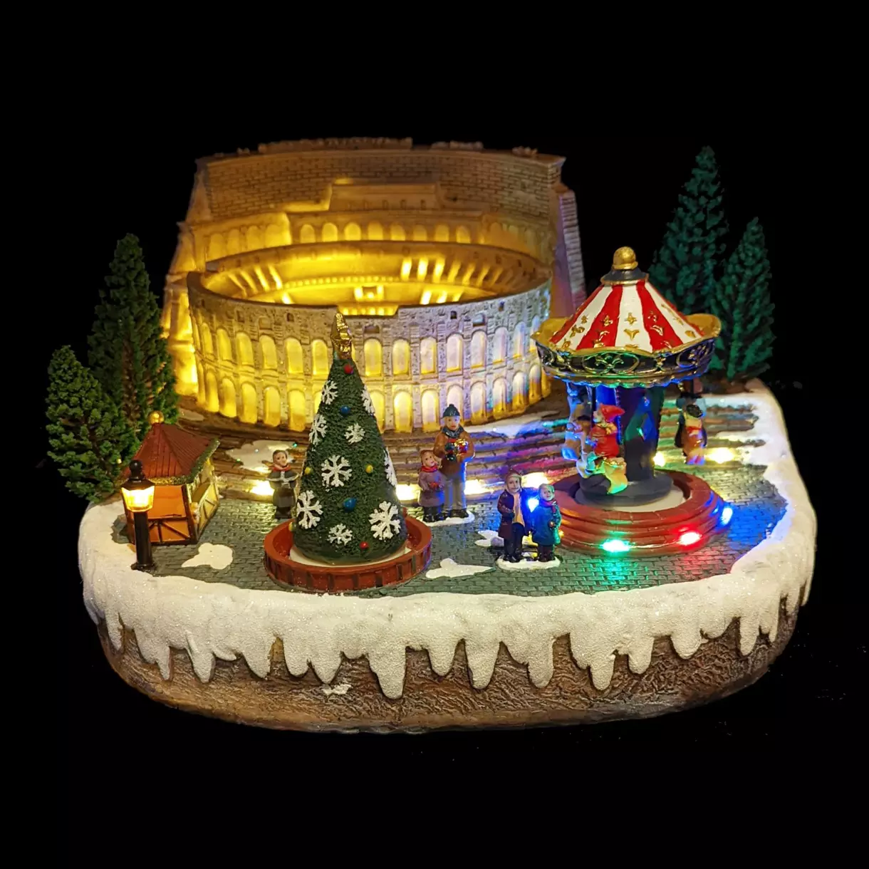 Pueblo de Navidad luminoso y musical Rome 1