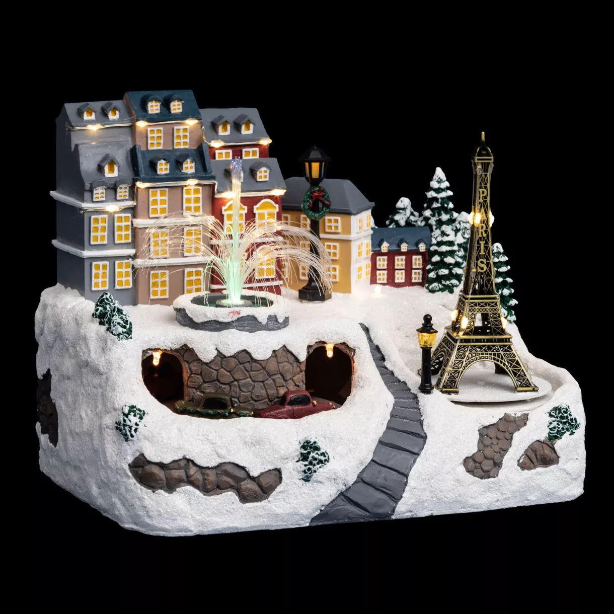 Pueblo de Navidad luminoso Paris 2