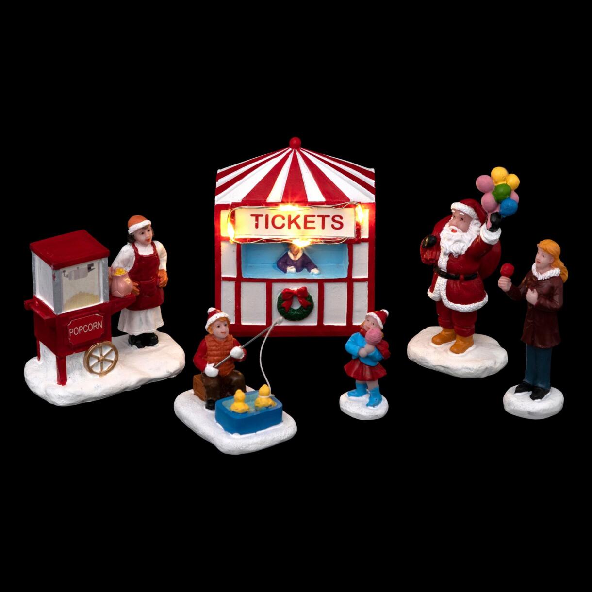 Set van figuren en accessoires Fête foraine du Père Noël voor een dorp 1