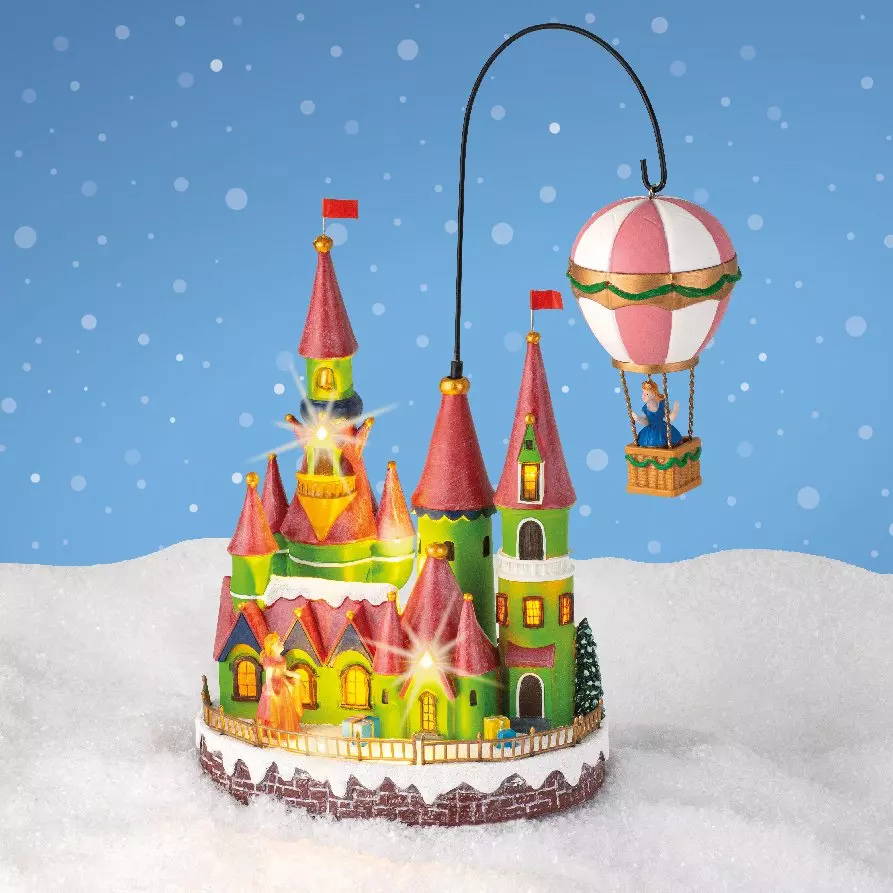 Castillo de pueblo iluminado Princesa a pilas 1
