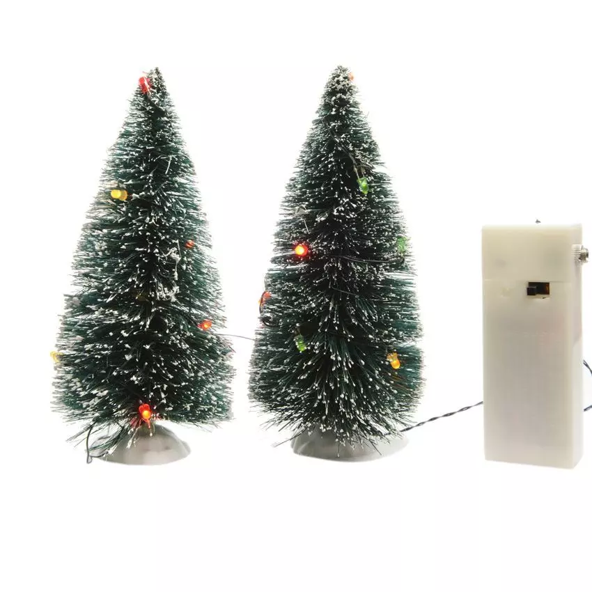Lote de arbolitos luminosos LED Multicolor para habilitar un pueblo 1